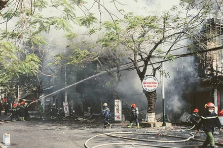 Hiện trường vụ cháy.