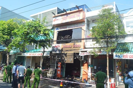 Hiện trường vụ cháy.