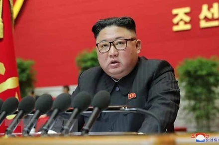 Nhà lãnh đạo Triều Tiên Kim Jong-un. (Ảnh: KCNA/TTXVN)