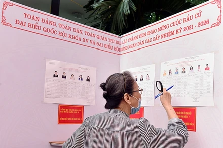 Cử tri Hà Nội lựa chọn những người tiêu biểu bầu đại biểu Quốc hội và đại biểu HĐND các cấp.