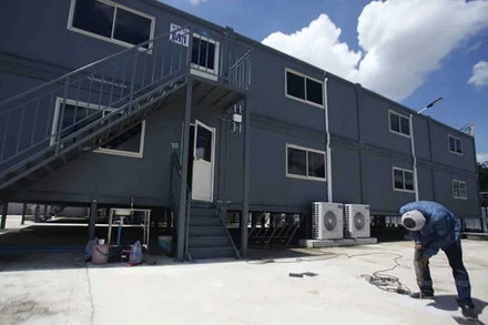 Một khu bệnh viện dã chiến ở quận Laksi, Bangkok. (Ảnh: Bưu điện Bangkok)