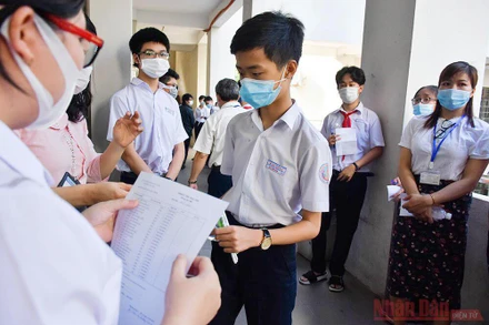 Các thí sinh dự thi kỳ thi tuyển sinh lớp 10 tại Đà Nẵng năm học 2021-2022.