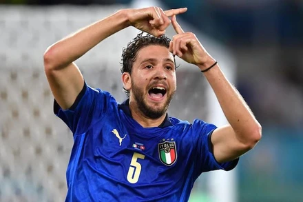 Locatelli, tác giả cú đúp bàn thắng vào lưới Thụy Sĩ. (Ảnh: Getty Images) 