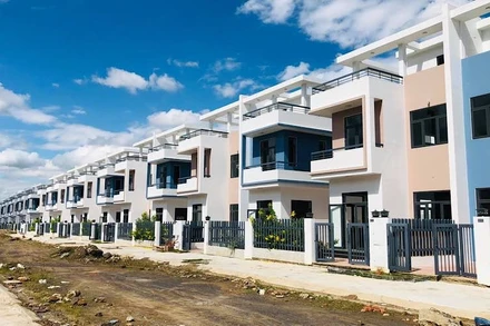 Một góc dự án khu dân cư Tân Thịnh, nơi có gần 500 căn biệt thự, nhà liền kề xây dựng không phép.