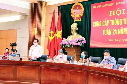 Chánh văn phòng, người phát ngôn của UBND TP Hải Phòng Phạm Hưng Hùng cung cấp thông tin về cưỡng chế thu hồi đất.