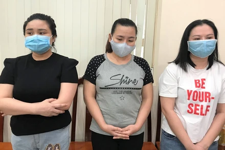 Ba đối tượng tại cơ quan điều tra.