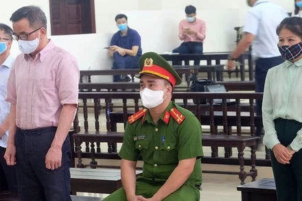 Các bị cáo tại buổi tuyên án