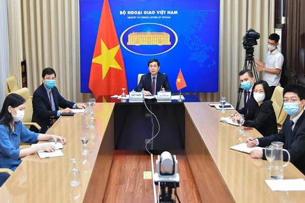 Hội nghị diễn ra theo hình thức trực tuyến. (Ảnh: Báo Thế giới và Việt Nam)