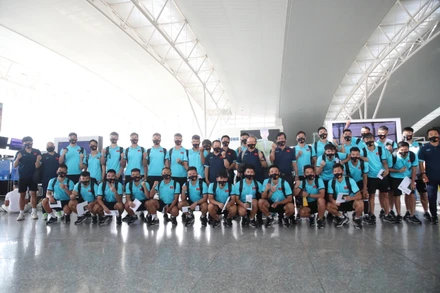 Đội tuyển Việt Nam được rút ngắn thời gian cách ly sau khi trở về nước. (Ảnh: TTXVN)