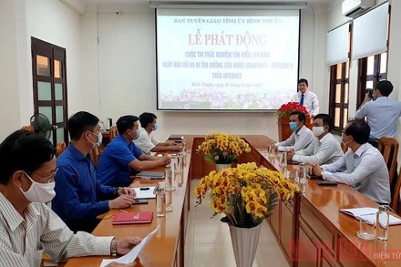 Buổi phát động Cuộc thi “Tìm hiểu 110 năm Ngày Bác Hồ ra đi tìm được cứu nước” do Ban Tuyên giáo Tỉnh ủy Bình Thuận tổ chức.