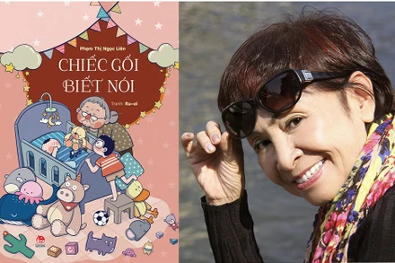 Tác giả Phạm Thị Ngọc Liên và tập sách thiếu nhi đầu tay.