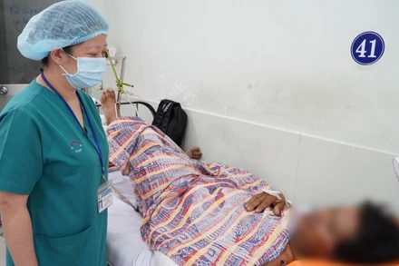 Sức khỏe bệnh nhân đã ổn định sau khi phẫu thuật. (Ảnh: Bệnh viện cung cấp)