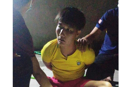 Đối tượng Nguyễn Văn Thiện bị bắt giữ.