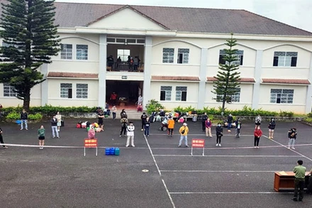 Khu cách ly tập trung Trung tâm Huấn luyện và Bồi dưỡng nghiệp vụ Công an tỉnh Lâm Đồng.