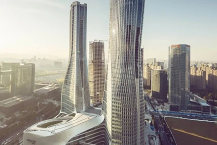 Phối cảnh Raffles City ở Hàn Châu. (Ảnh: CapitaLand)