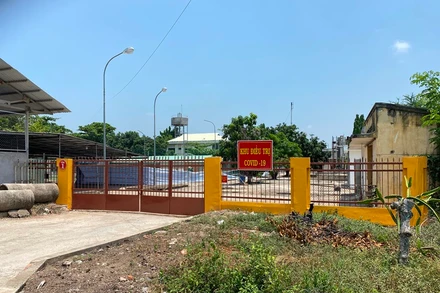 Khu điều trị bệnh nhân Covid-19 ở Trung tâm Y tế huyện An Phú.
