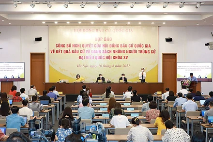 Toàn cảnh buổi họp báo. (Ảnh: Duy Linh)