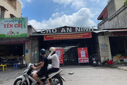 Nhiều chợ ở TP Hải Dương phải dừng hoạt động để phòng, chống Covid-19, trong đó có chợ An Ninh.
