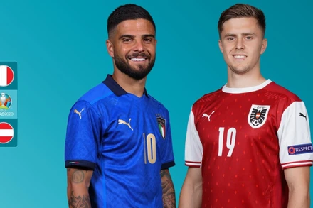 Italia và Áo sẽ cạnh tranh tấm vé vào tứ kết, gặp đội thắng ở cặp đấu giữa Bỉ và Bồ Đào Nha. (Ảnh: UEFA)