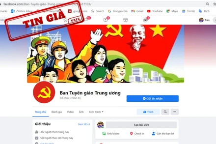 Fanpage giả mạo Ban Tuyên giáo Trung ương.