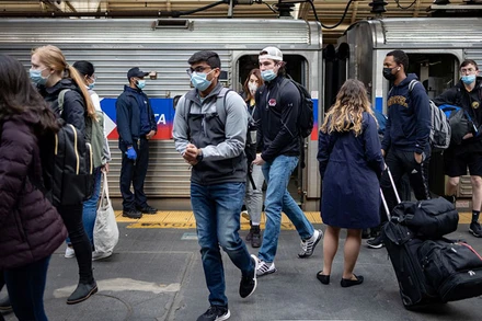 Ga tàu 30th Street Station ở TP Philadelphia, bang Pennsylvania, ngày 18/4. (Ảnh: Reuters)