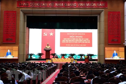 Chủ tịch nước Nguyễn Xuân Phúc phát biểu chỉ đạo hội nghị. (Ảnh: Thống Nhất/TTXVN)