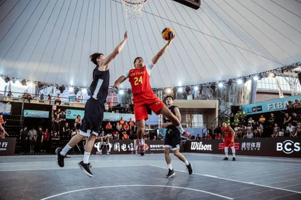 Đội tuyển bóng rổ quốc gia tranh tài tại Giải FIBA Asia 3x3 Cup 2019. (Ảnh: FIBA)