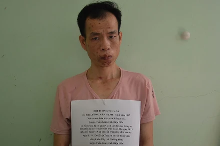 Lường Văn Hạnh khi bị bắt giữ.