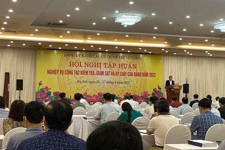 Tập huấn nghiệp vụ công tác kiểm tra, giám sát và kỷ luật của Đảng năm 2022