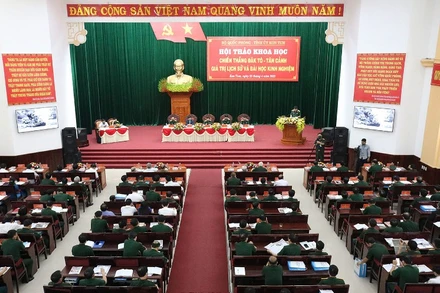 Quang cảnh Hội thảo “Chiến thắng Đăk Tô-Tân Cảnh - Giá trị lịch sử và bài học kinh nghiệm”.