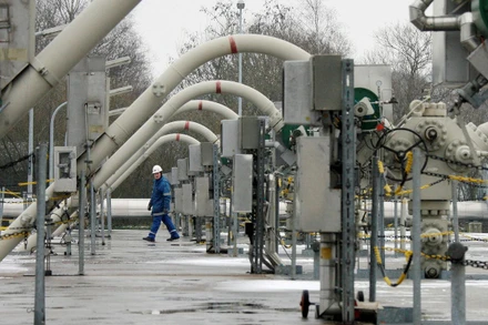 Cơ sở lưu trữ khí đốt WINGAS gần thị trấn Rehden, miền bắc nước Đức. (Ảnh: REUTERS)