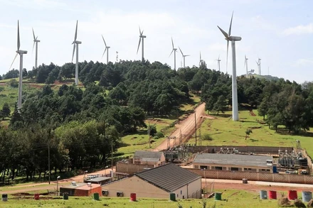 Các turbine điện gió ở Nairobi, Kenya. (Ảnh: Reuters)