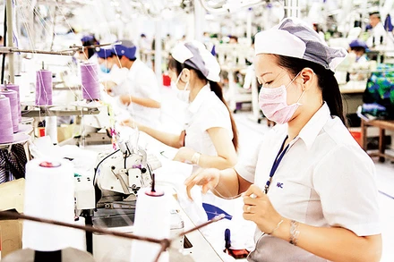 Người lao động tại Tổng công ty May Nhà Bè. (Ảnh minh họa: CTV)