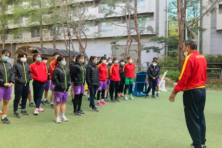 Đội tuyển nữ Việt Nam kết thúc chuyến tập huấn kéo dài hơn 2 tuần tại Hàn Quốc. (Ảnh: VFF)