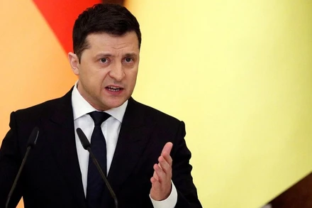 Tổng thống Ukraine Volodymyr Zelensky. (Ảnh: Reuters)