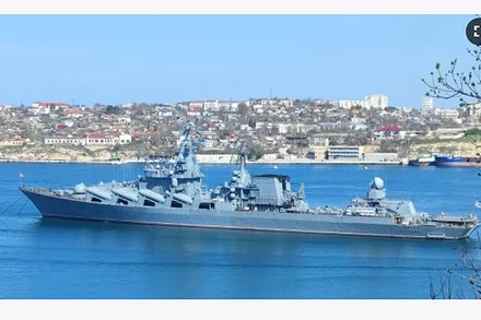 Tuần dương hạm Moskva. (Nguồn: rferl.org)