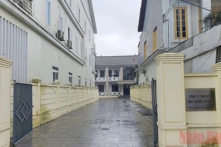 Trụ sở Công ty TNHH MTV Thủy lợi Bắc Hà Tĩnh nơi ông Nguyễn Hữu Phúc công tác trước khi bị bắt quả tang về tội đánh bạc. 