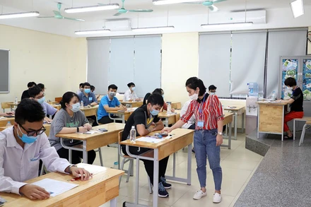 Thí sinh dự thi tốt nghiệp THPT năm 2021. (Ảnh: DUY LINH)