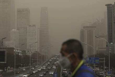 Chỉ số chất lượng không khí dựa trên hàm lượng bụi mịn PM2.5. (Ảnh minh họa của EPA)