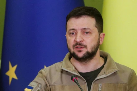 Tổng thống Ukraine Volodymyr Zelensky. (Ảnh: Reuters)