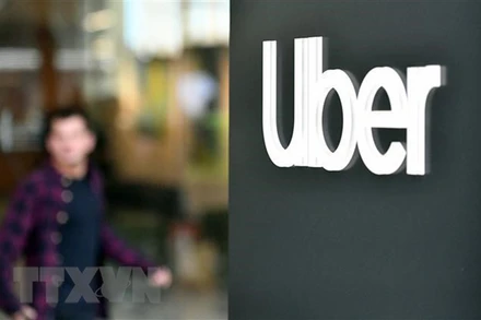 Biểu tượng của hãng xe công nghệ Uber. (Ảnh: AFP/TTXVN)