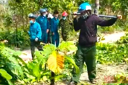 Hiện trường vụ hành hung nhân viên bảo vệ rừng.