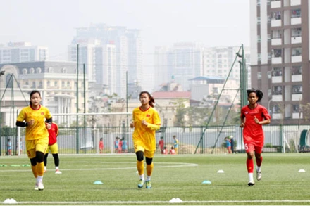 Các nữ tuyển thủ U18 Việt Nam hướng tới Giải vô địch U18 nữ Đông Nam Á. (Ảnh: VFF)