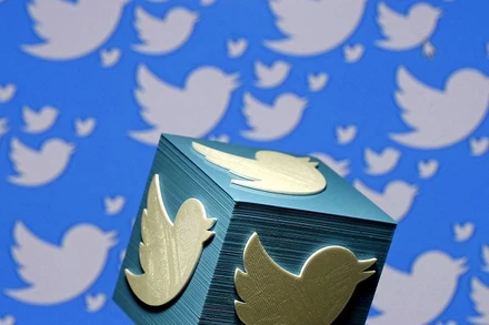 Logo in 3D của Twitter. (Ảnh: Reuters)