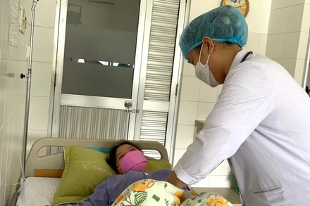 Nữ bệnh nhân T.N.H. hồi phục tốt sau phẫu thuật.