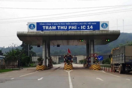 Trạm thu phí IC 14, nơi xảy ra vụ việc.
