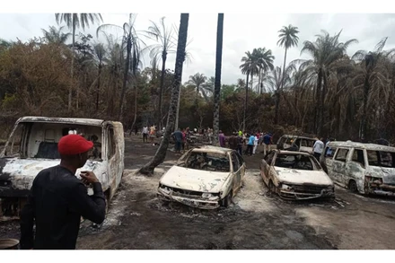 Khu vực gần nơi xảy ra vụ cháy. (Nguồn: Guardian)