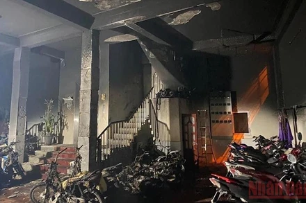 Hiện trường vụ cháy.