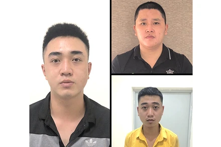 Các đối tượng cầm đầu 3 đường dây tín dụng đen lãi suất “khủng”tại Đà Nẵng. (Ảnh do Công an cung cấp)