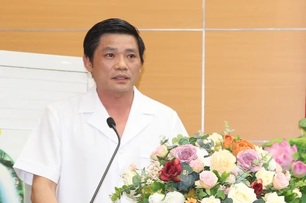 PGS, TS Nguyễn Duy Ánh phát biểu tại buổi công bố giải chạy "Vì một niềm tin về hạnh phúc".